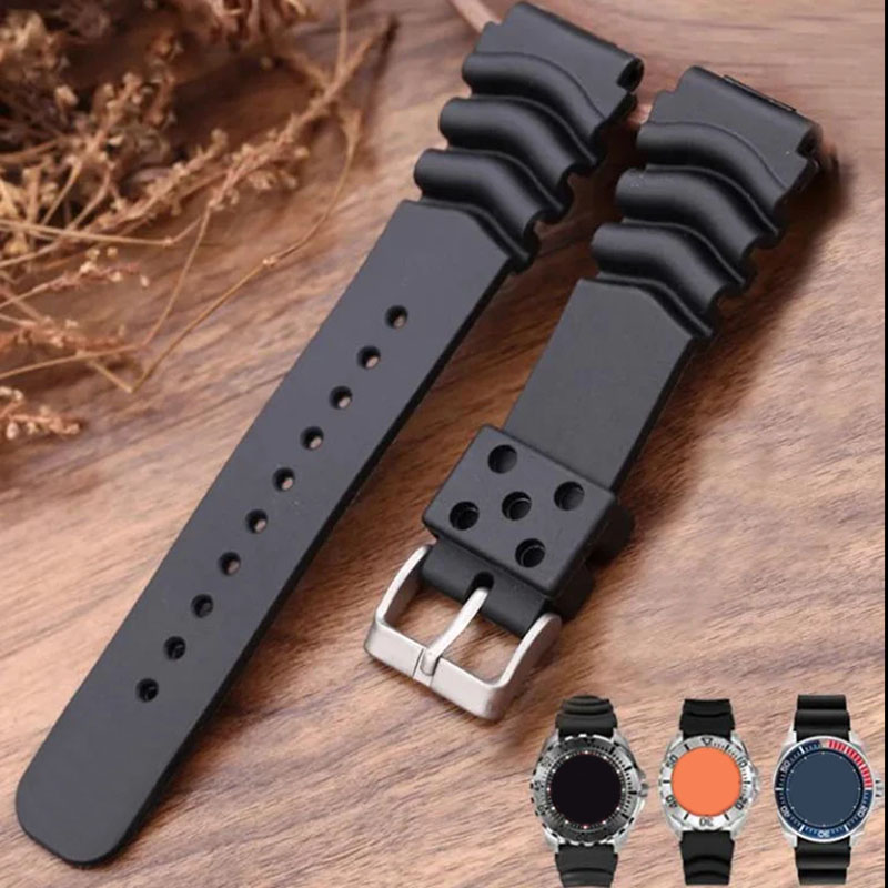 Men Accessories Style - Diving Resin Watch Band for Seiko