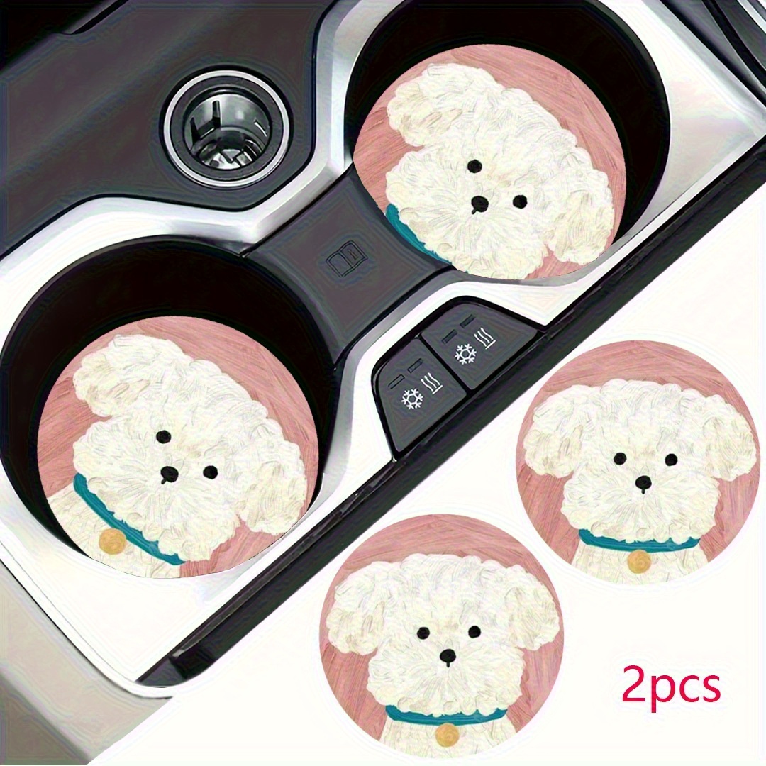 Men'S Accessories Office - 1 cute dog print car coaster,
