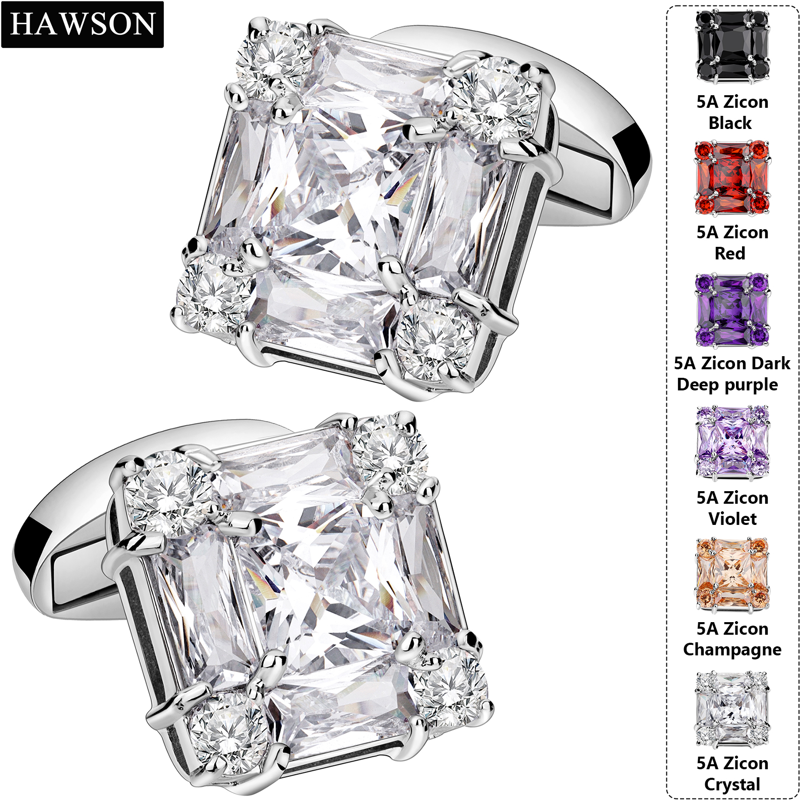 Men'S Accessories Best - Trendy Cutting Zircon Cufflinks for Men