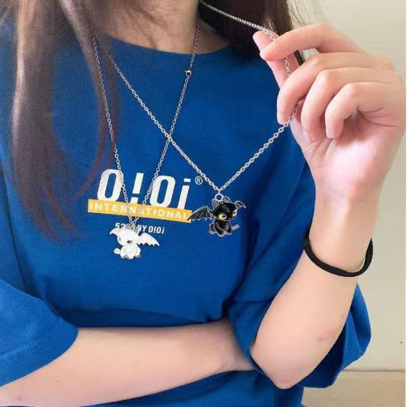 Cartoon White Night Double Dra - Men Accessories Jewelry บทวิจารณ์และราคา