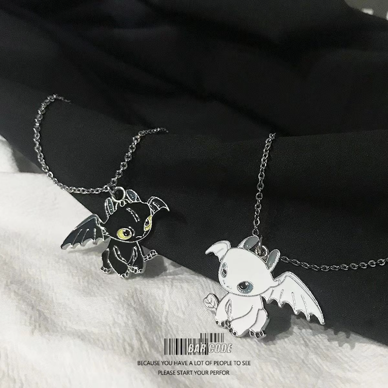 Cartoon White Night Double Dra - Men Accessories Jewelry บทวิจารณ์และราคา