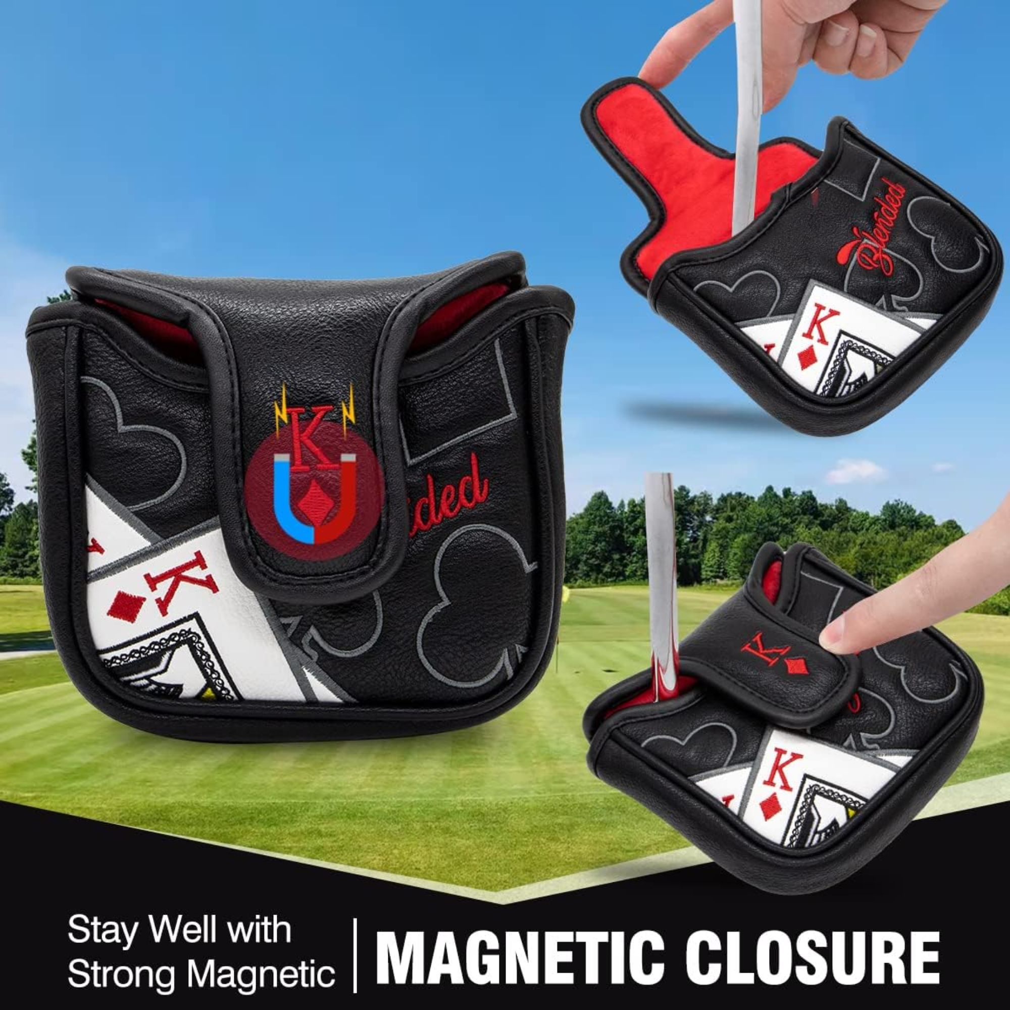 King Of Hearts Embroidered Mal - Men Accessories Style บทวิจารณ์และราคา