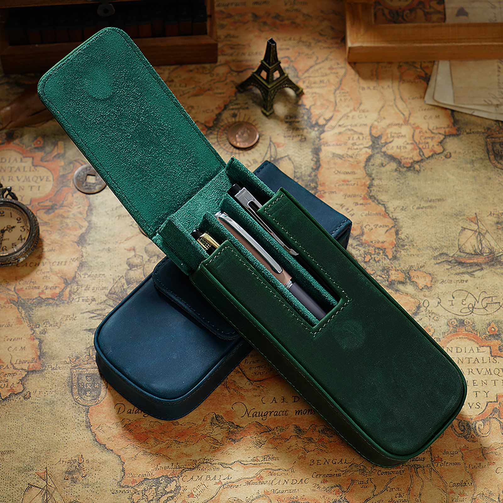3 Slot Geniue Cowhide Pen Penc - Men Accessories Drawer บทวิจารณ์และราคา