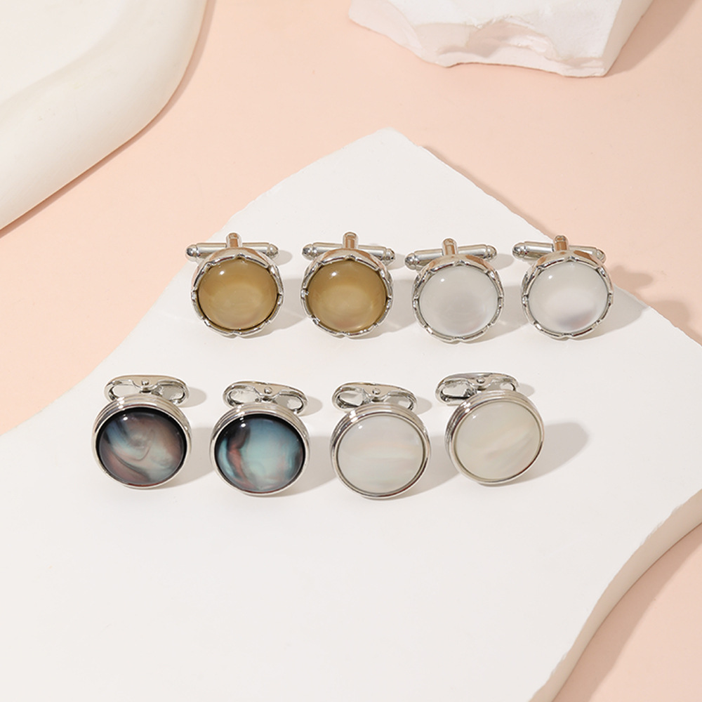 Round Crystal Cufflinks for Me - Men Accessories Style บทวิจารณ์และราคา