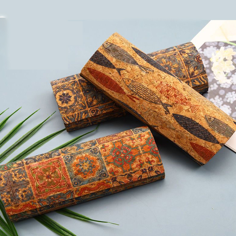 Natural Cork Glasses Case Hard - Men Accessories To Look Good บทวิจารณ์และราคา