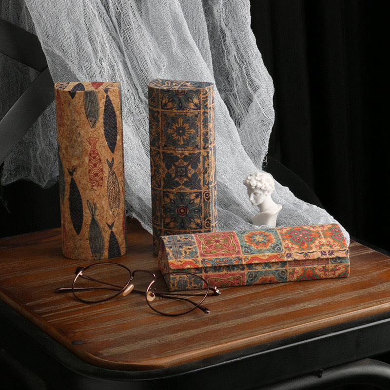 Natural Cork Glasses Case Hard - Men Accessories To Look Good บทวิจารณ์และราคา