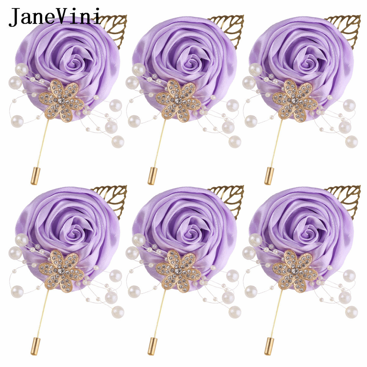 JaneVini 6pc Light Purple Groo - Men'S Accessories Best บทวิจารณ์และราคา