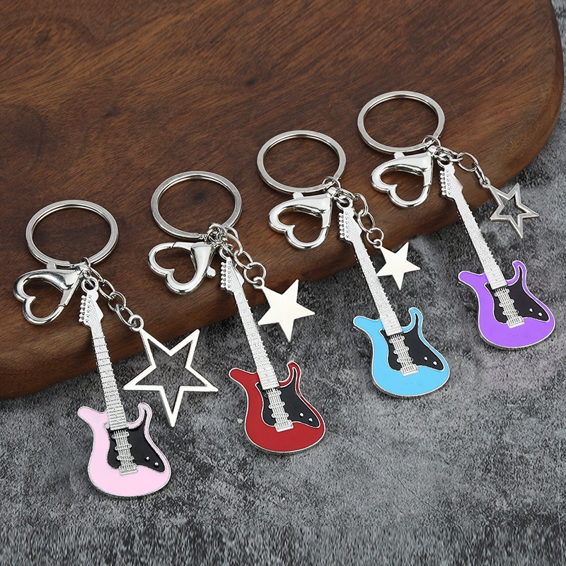 Guitar Love Heart Key Chain fo - Men'S Accessories Office บทวิจารณ์และราคา