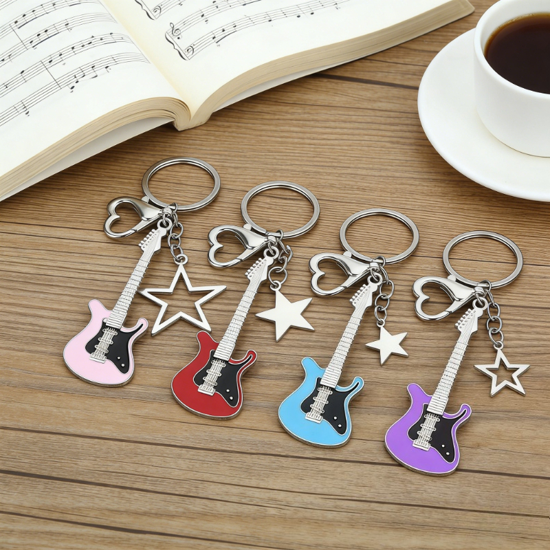 Guitar Love Heart Key Chain fo - Men'S Accessories Office บทวิจารณ์และราคา