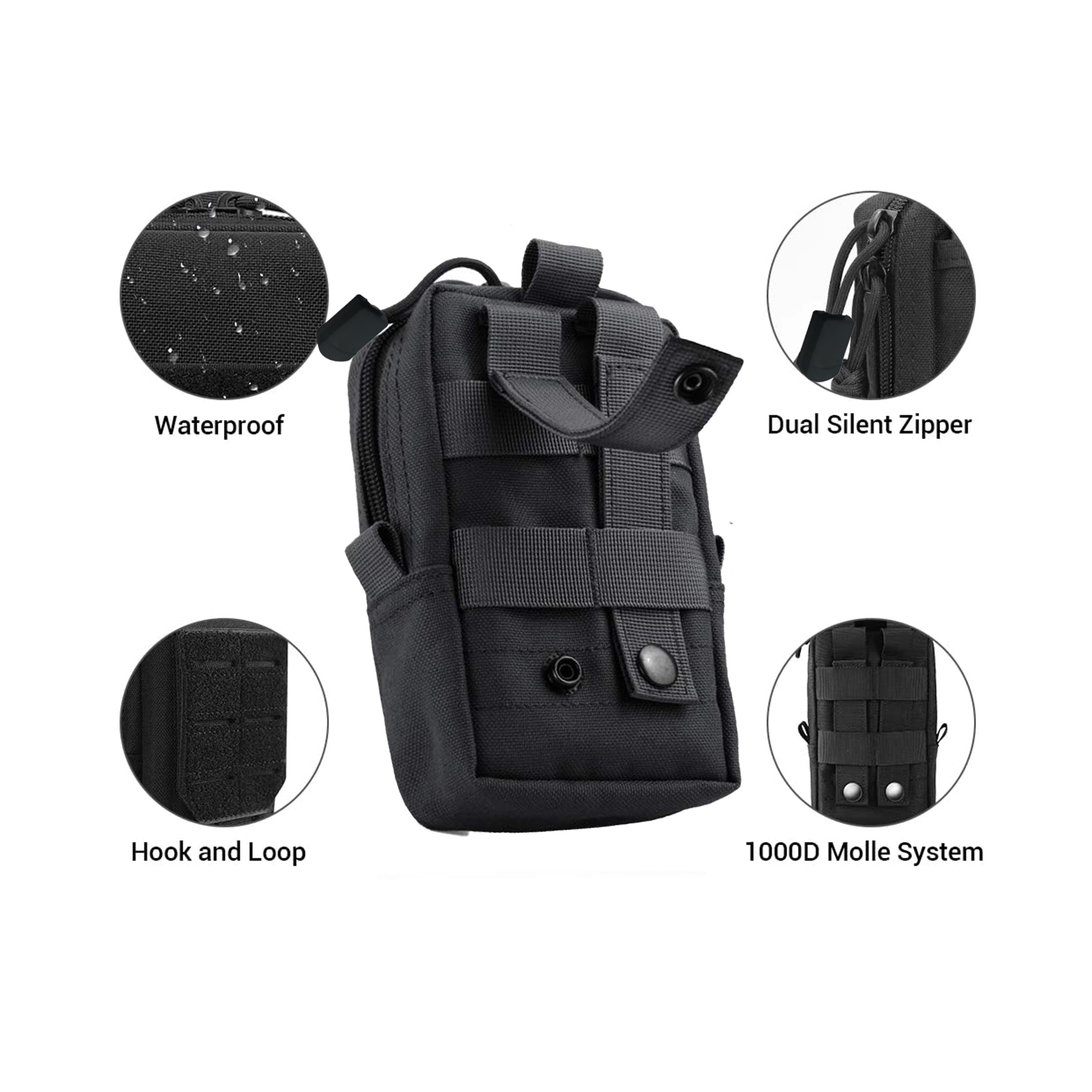Tactical Molle Pouch Waist Bag - Men Accessories Box บทวิจารณ์และราคา