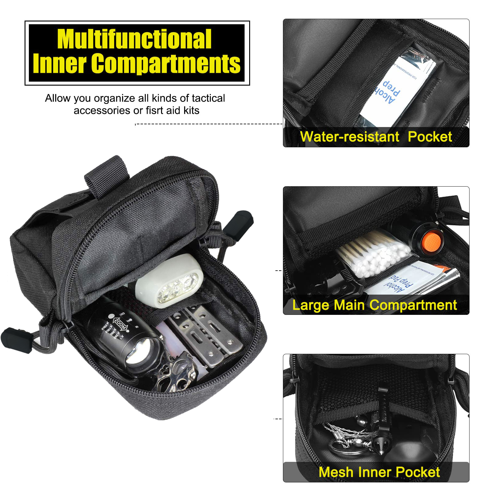 Tactical Molle Pouch Waist Bag - Men Accessories Box บทวิจารณ์และราคา