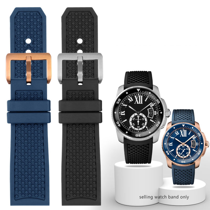 23mm 24mm Fluororubber Watchba - Men'S Accessories Cartier บทวิจารณ์และราคา