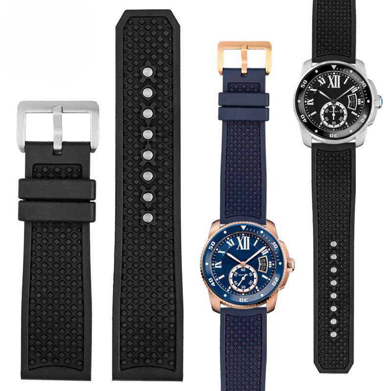 23mm 24mm Fluororubber Watchba - Men'S Accessories Cartier บทวิจารณ์และราคา