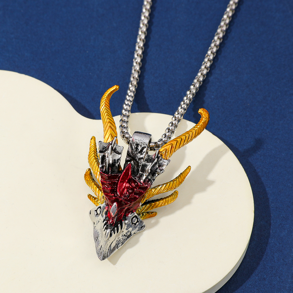 Retro Hip-Hop Evil Dragon Head - Men Accessories Jewelry บทวิจารณ์และราคา