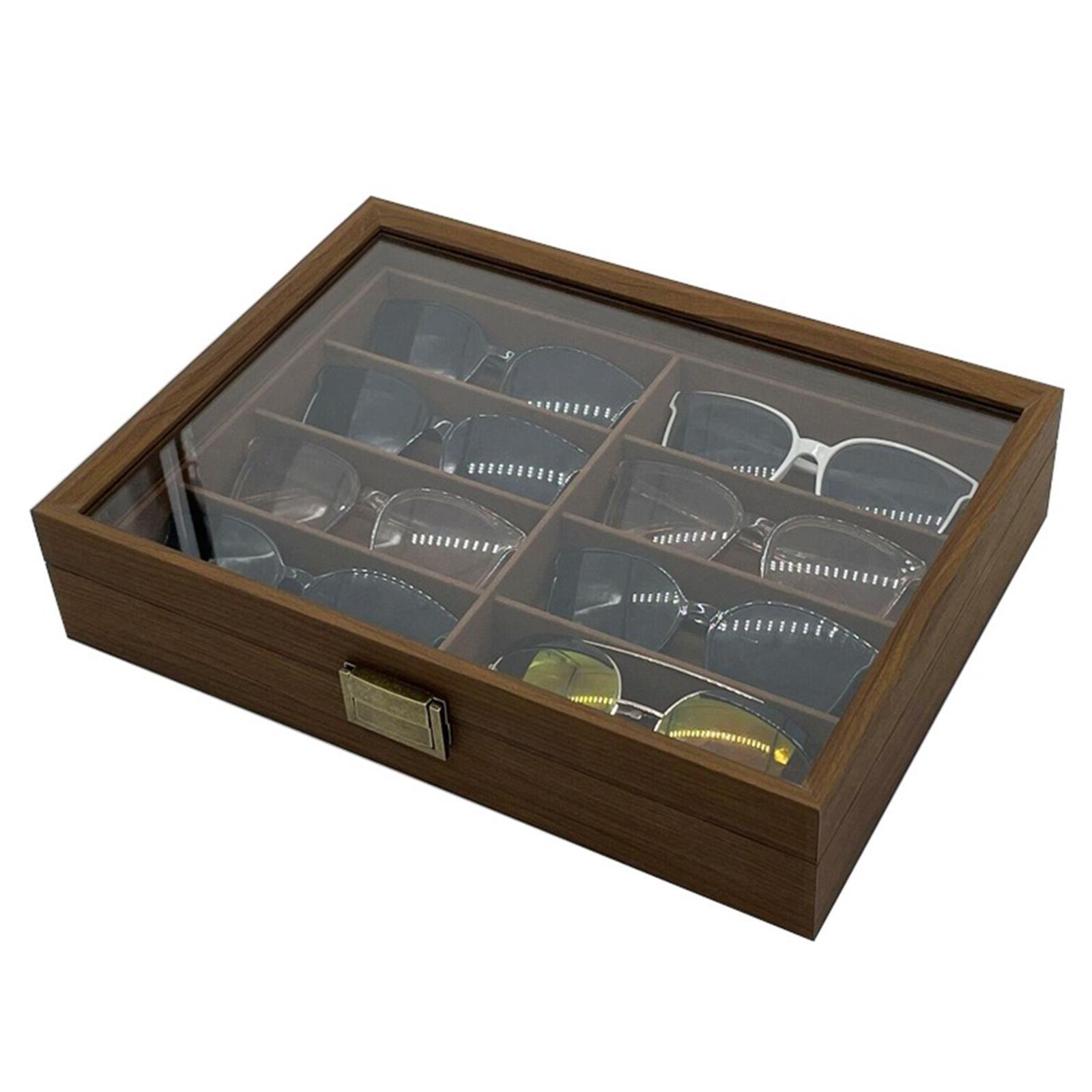 Wooden Sunglasses Organizer Bo - Men Accessories Drawer บทวิจารณ์และราคา