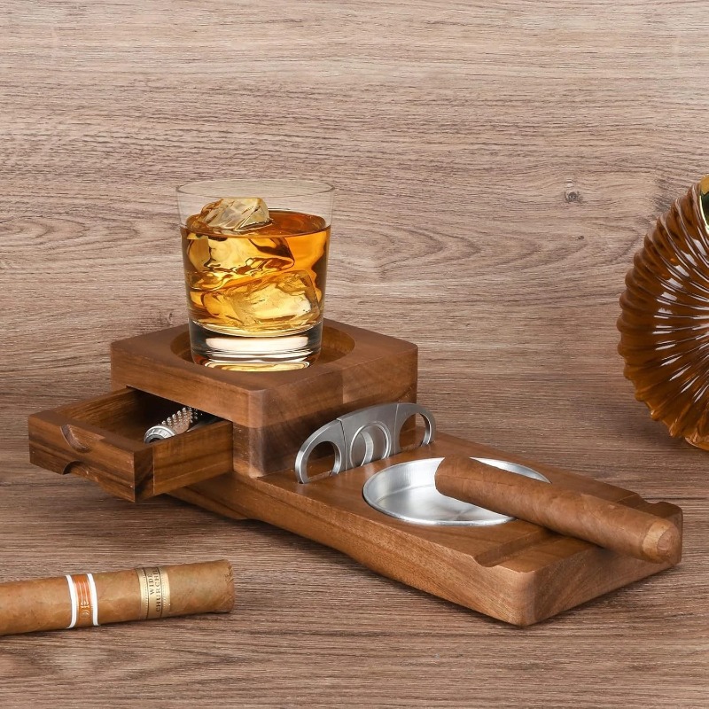 Multifunctional Solid Wood Cig - Men Accessories Drawer บทวิจารณ์และราคา