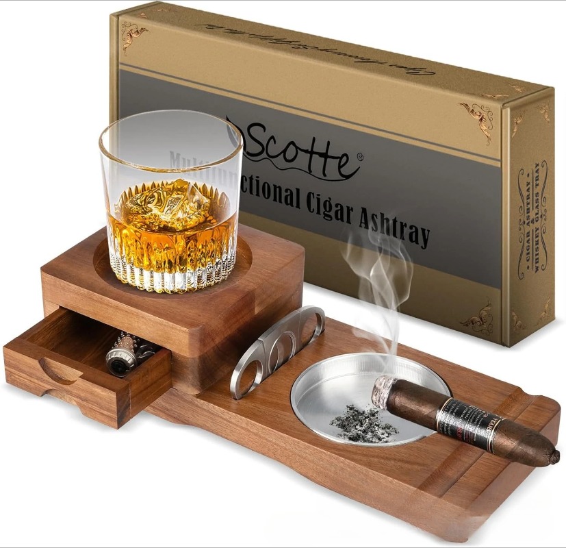 Multifunctional Solid Wood Cig - Men Accessories Drawer บทวิจารณ์และราคา