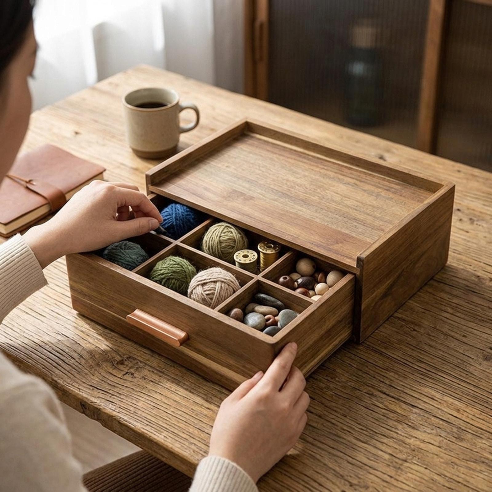 Wooden Tea Bag Organizer Stora - Men Accessories Drawer บทวิจารณ์และราคา