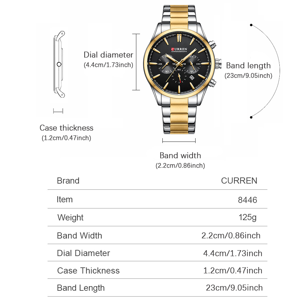 CURREN Casual Quartz Chrono Sp - Men Accessories Jewelry บทวิจารณ์และราคา
