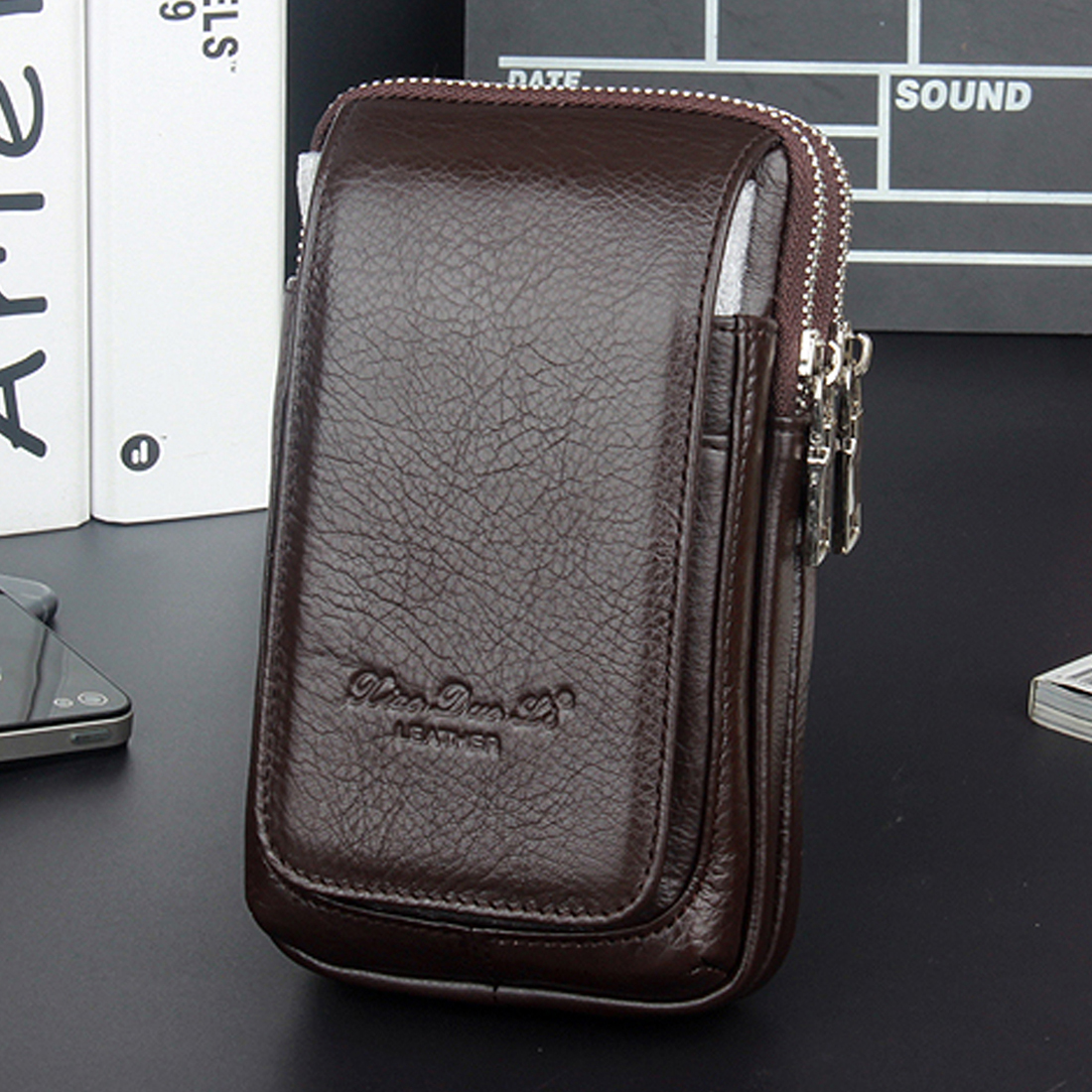 Men Genuine Leather Waist Fann - Men Accessories Box บทวิจารณ์และราคา