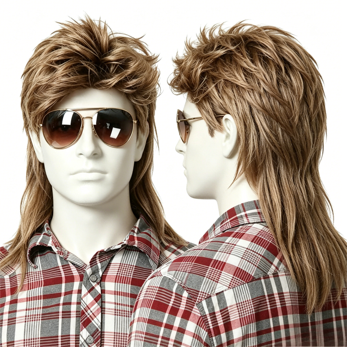 Retro Style Men Mullet Wig Cla - Men Accessories Style บทวิจารณ์และราคา