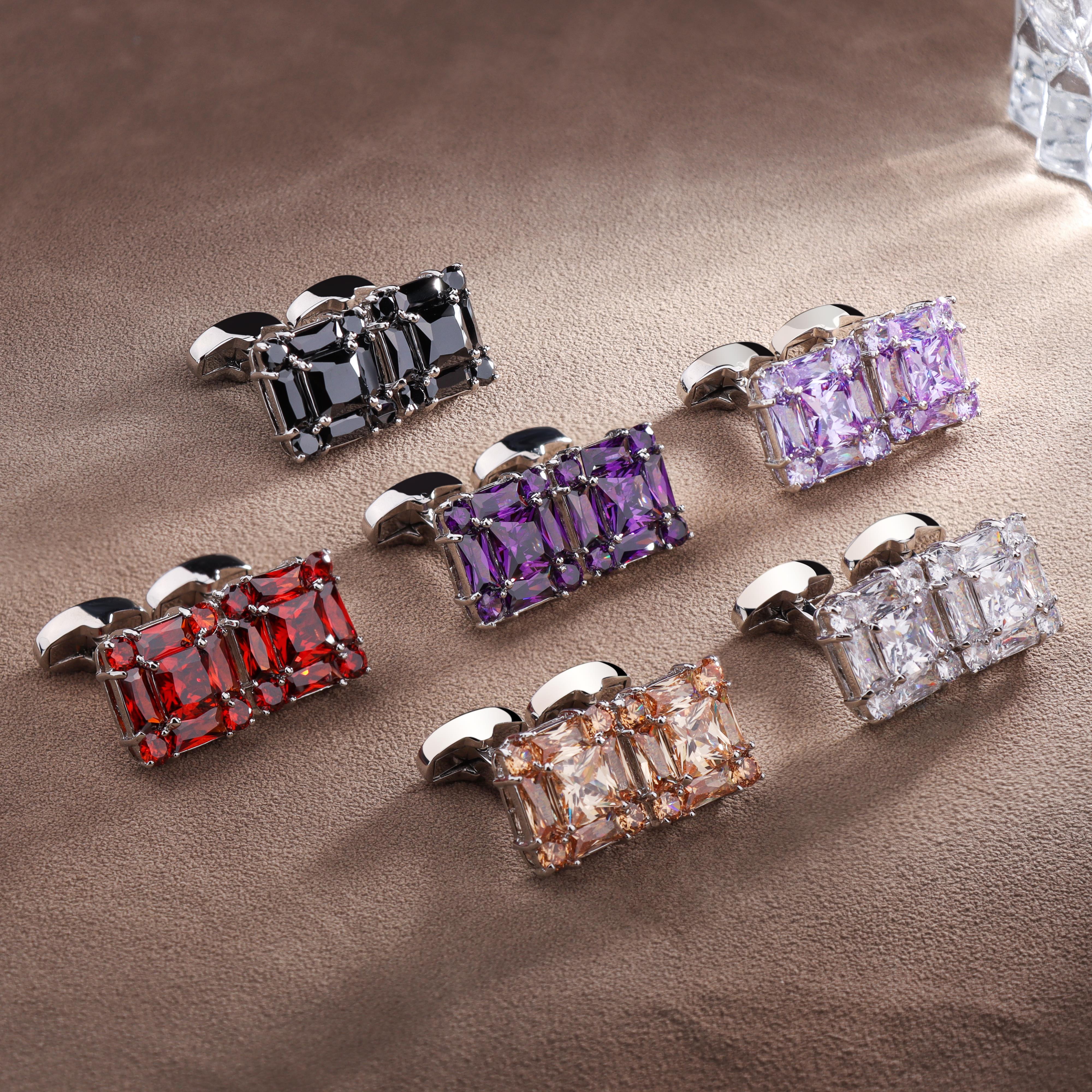 Trendy Cutting Zircon Cufflink - Men'S Accessories Best บทวิจารณ์และราคา