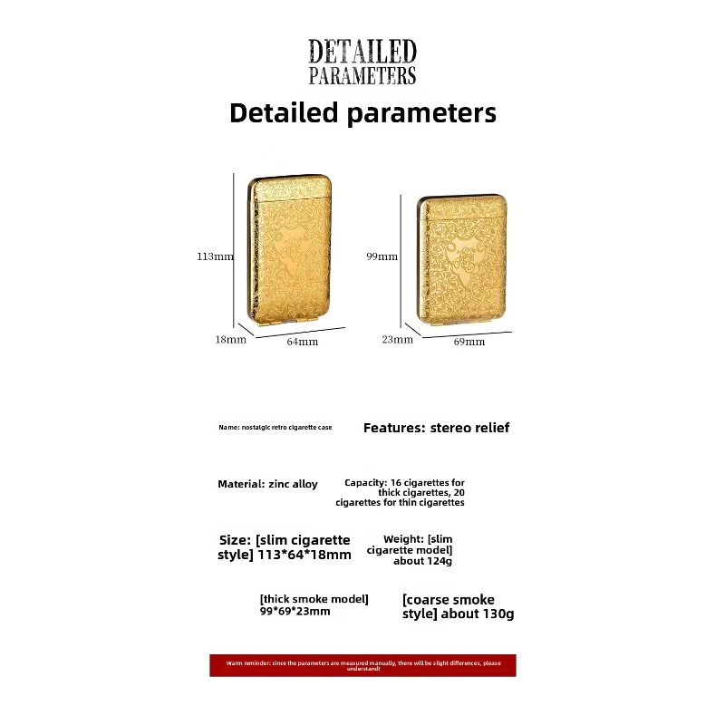 New retro Carving Metal 20 16  - Men Accessories Box บทวิจารณ์และราคา