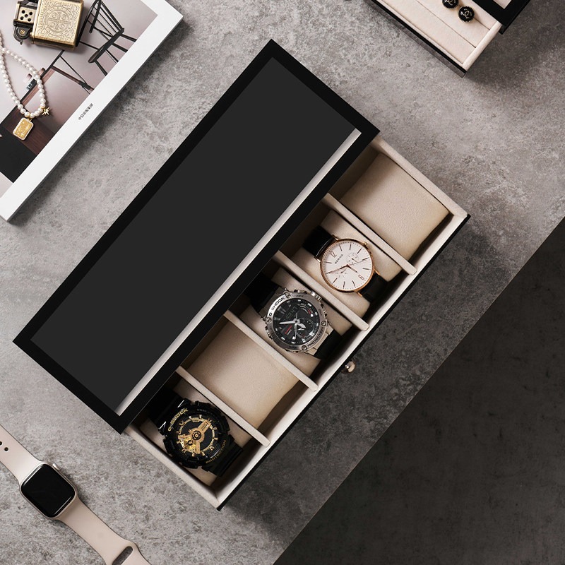 Plastic Watch Boxes Luxury 5/8 - Men Accessories Drawer บทวิจารณ์และราคา