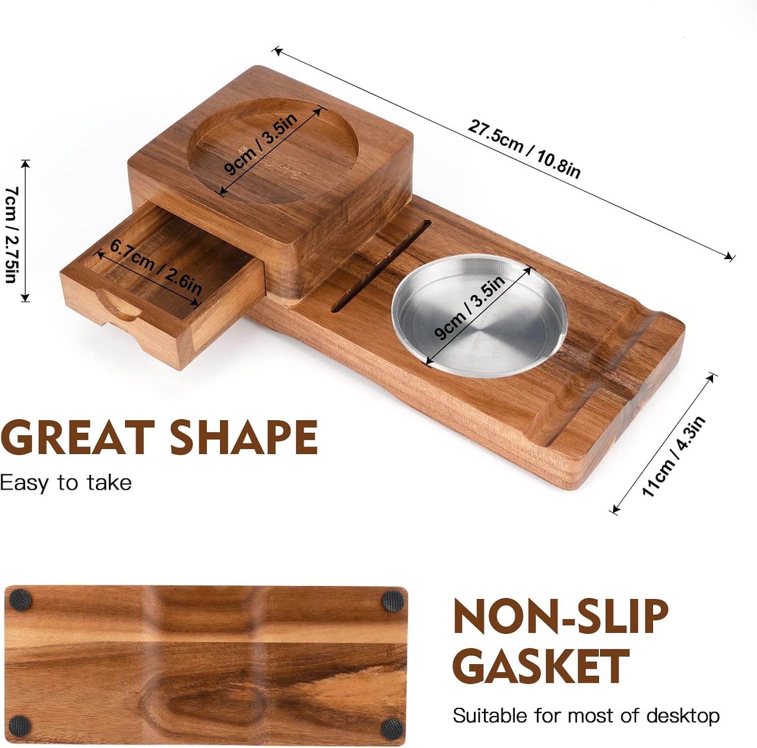 Ashtray Coaster Whiskey Glass  - Men Accessories Drawer บทวิจารณ์และราคา