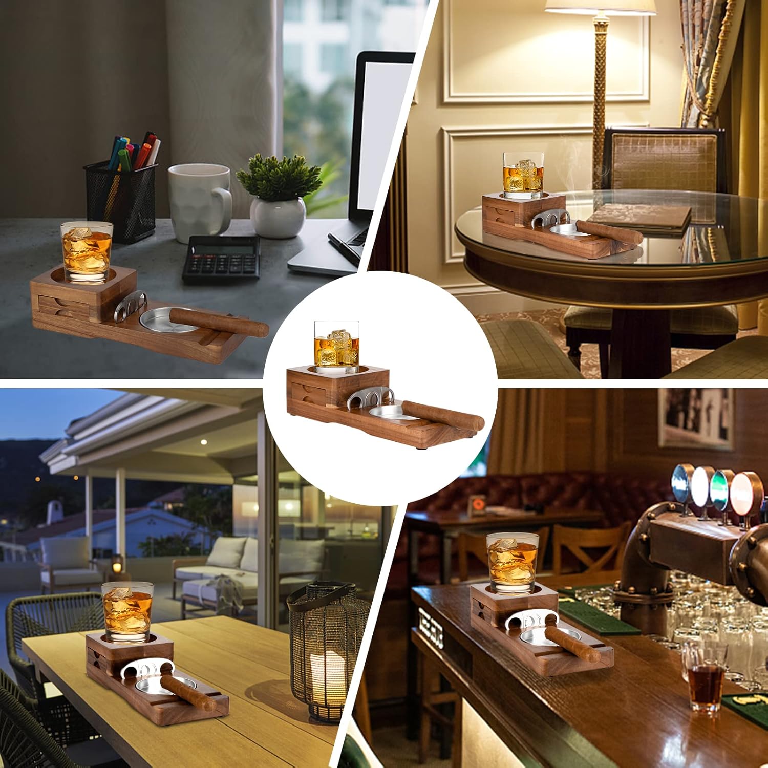 Ashtray Coaster Whiskey Glass  - Men Accessories Drawer บทวิจารณ์และราคา