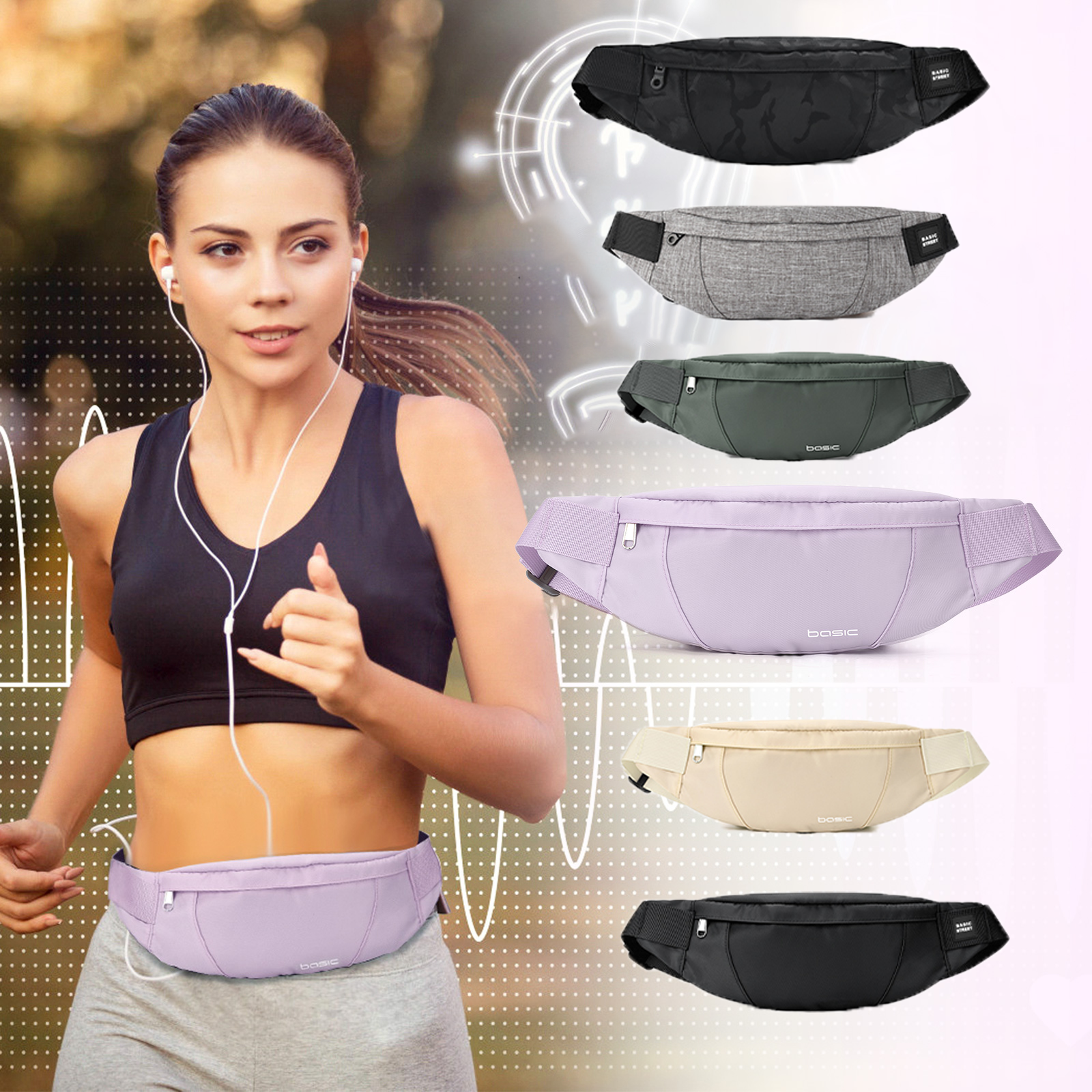 Fashion Running Waist Bag Wate - Men Accessories Box บทวิจารณ์และราคา